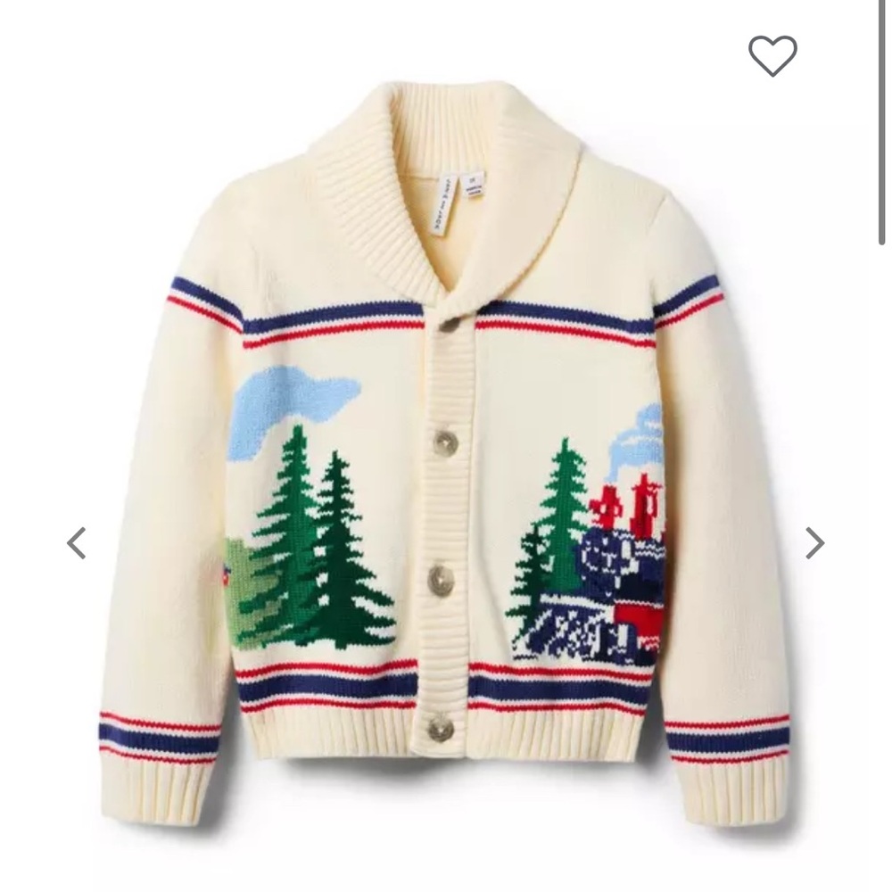 Janie and Jack Cozy Train Cardigan